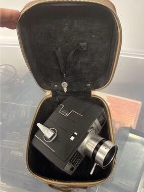 Vintage Bell & Howell 8mm Movie Camera with Dual Electric Eye & Case